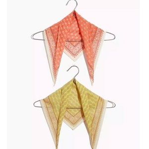 Two madewell triangle scarves
